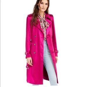 Metallic Pink Trench Coat